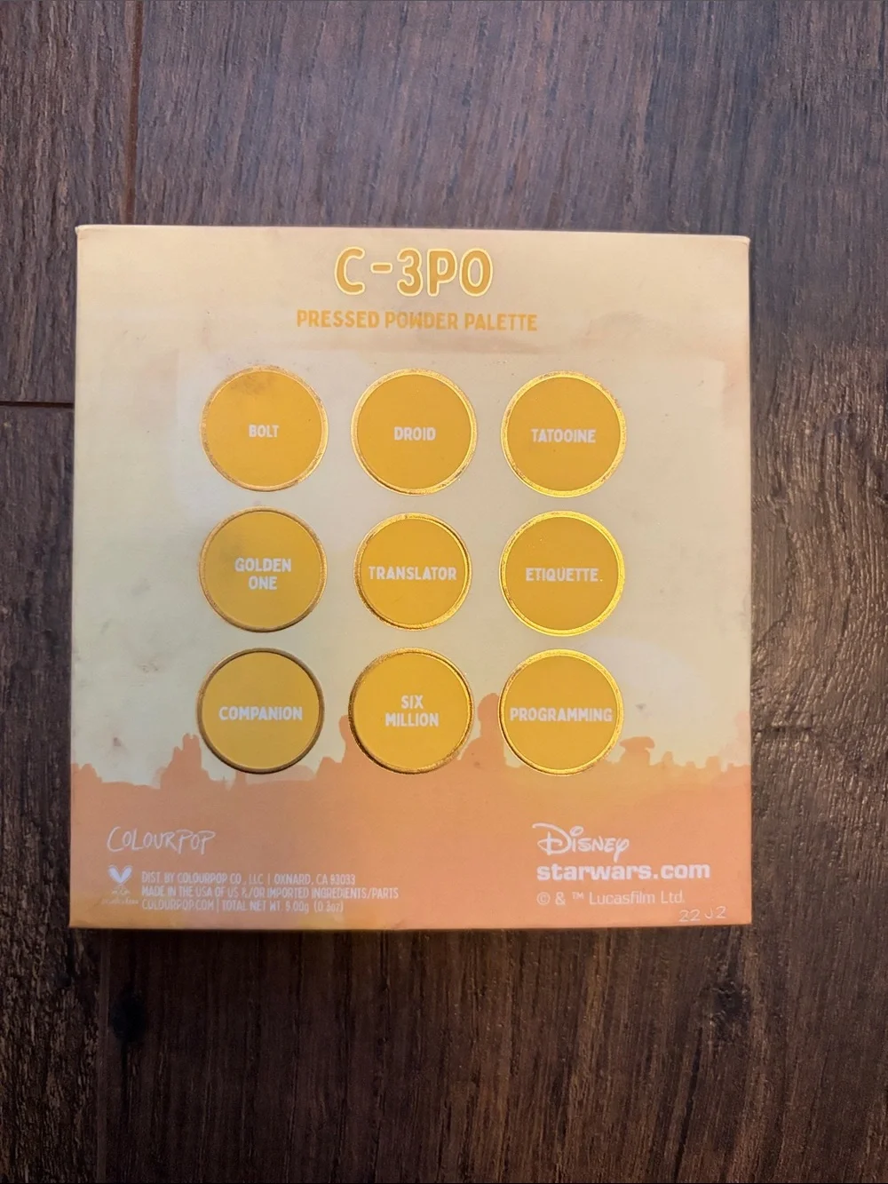 ColourPop Oh...My! C-3PO & R2-D2 Eyeshadow Palette — Gold, Bronze & Brown Shades